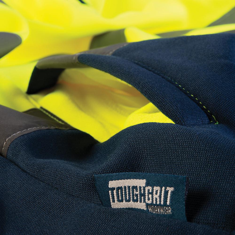 Tough Grit Hi-Vis 2-Tone Sweatshirt Yellow/Navy - 0