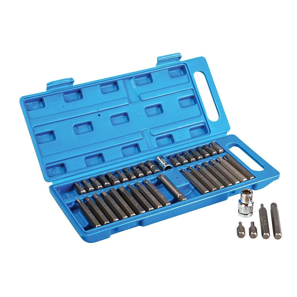 Silverline Hex, T20 - T55 & Spline Bit Set 40pce - 0