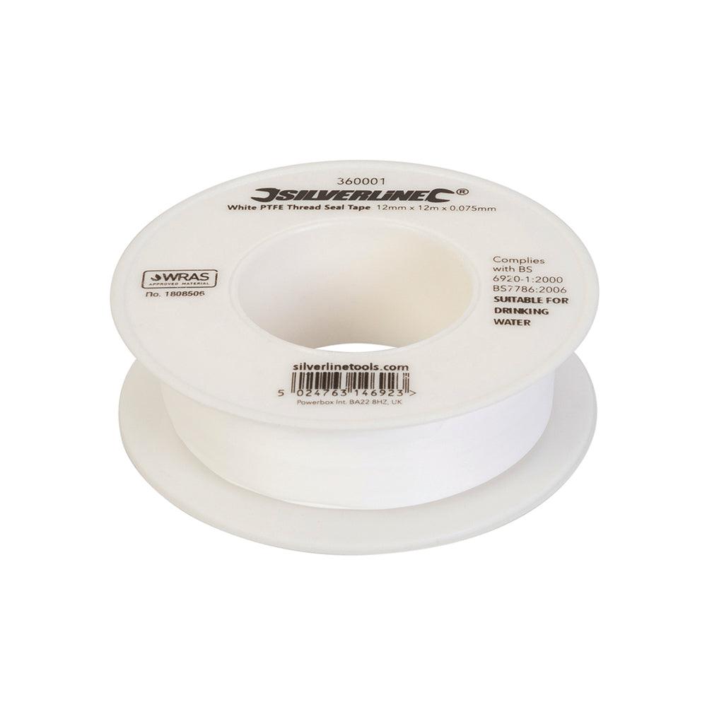 Silverline White PTFE Thread Seal Tape 10pk