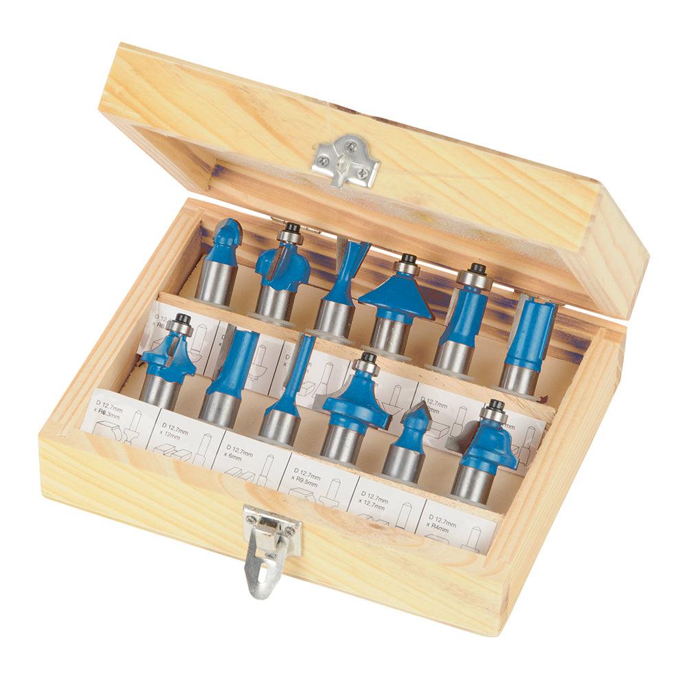 Silverline 1/2" TCT Router Bit Set 12pce