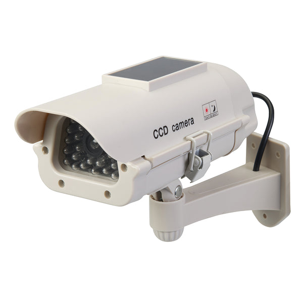 Silverline Solar-Powered Dummy CCTV Camera with LED