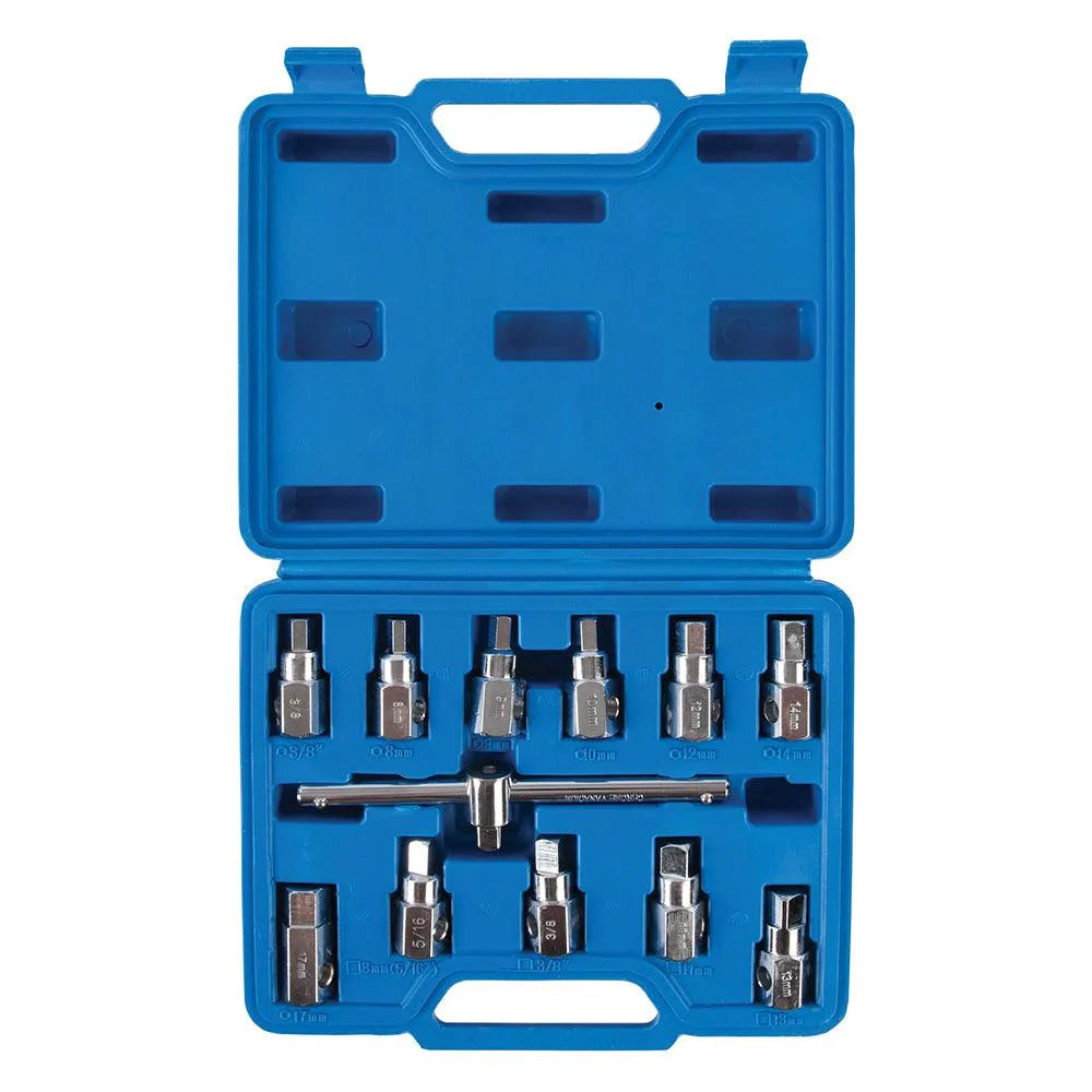 Silverline Universal Drain Plug Key Set 12pce