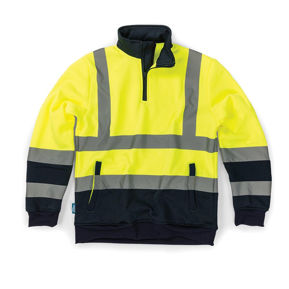 Tough Grit Hi-Vis 2-Tone Sweatshirt Yellow/Navy