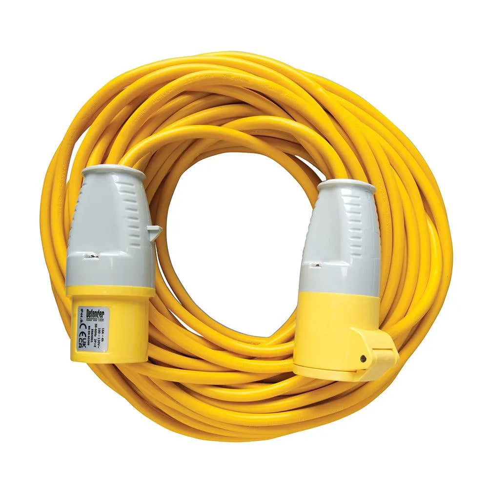 Defender Extension Lead Yellow 1.5mm2 16A 25m - 0