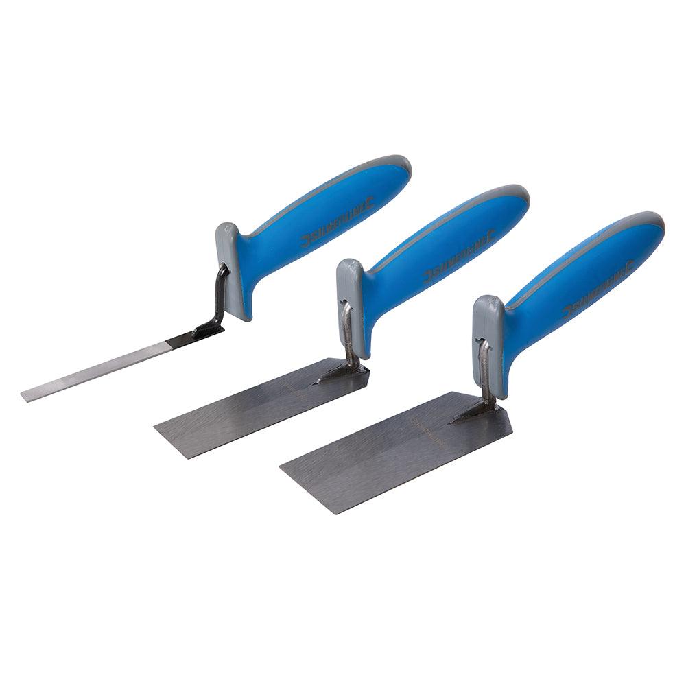 Silverline Soft-Grip Margin Trowel Set 3pce