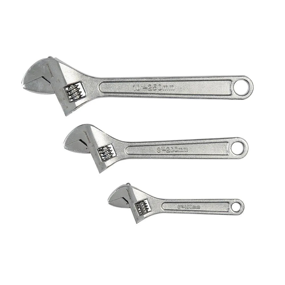 Silverline Adjustable Wrench Set 3pce - 0