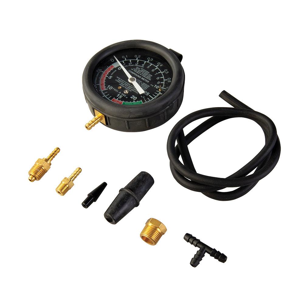 Silverline Vacuum & Fuel Pump Pressure Test Gauge - 0