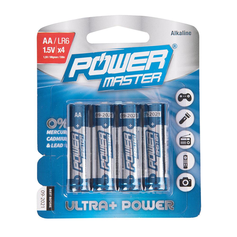 Powermaster AA Super Alkaline Battery LR6 4pk - 0