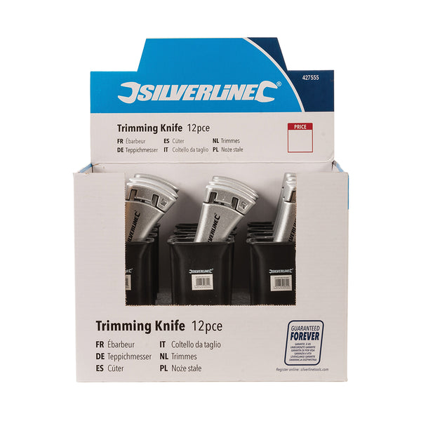 Silverline Trimming Knife Display Box 12pce