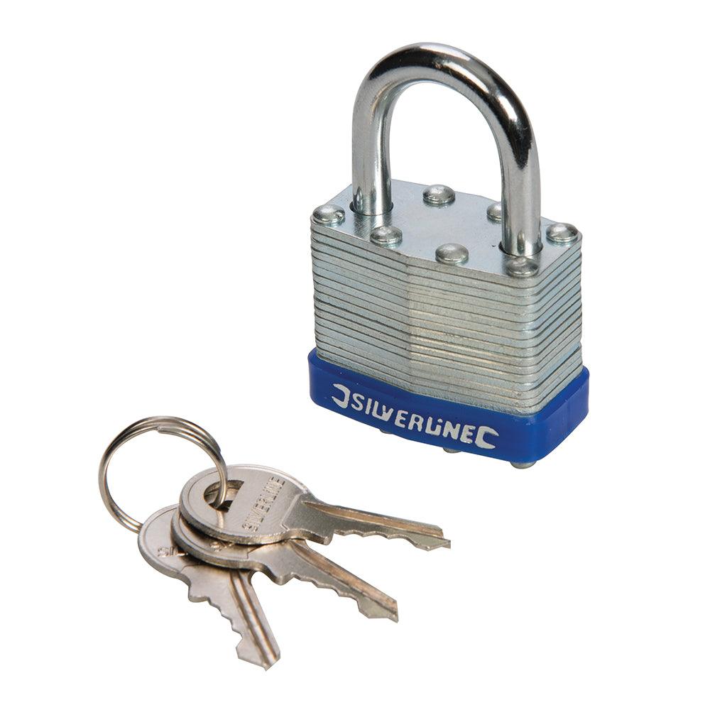 Silverline Laminated Padlock