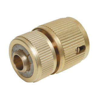 Silverline Quick Connector Auto Stop Brass