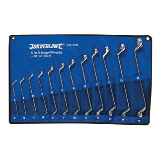 Silverline Deep Offset Ring Spanners Set 12pce