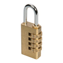 Silverline Combination Padlock Brass