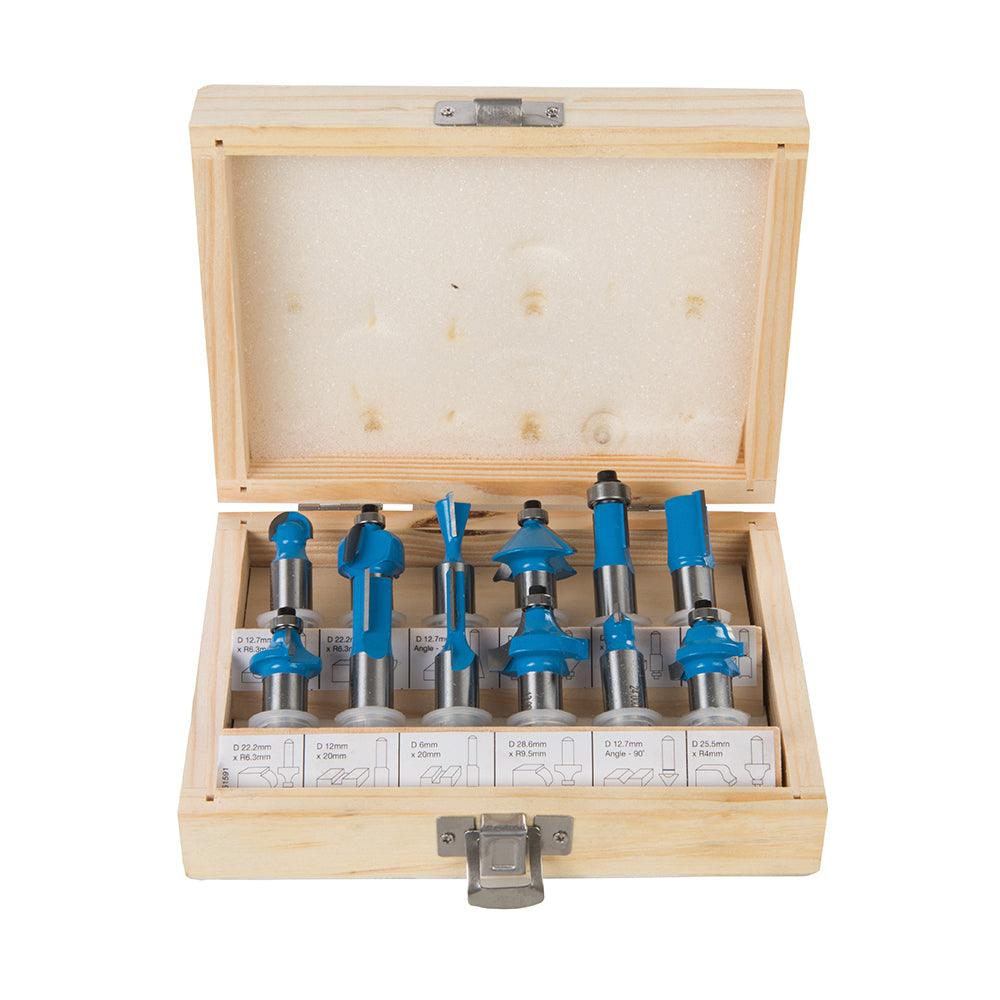 Silverline 12mm TCT Router Bit Set 12pce - 0