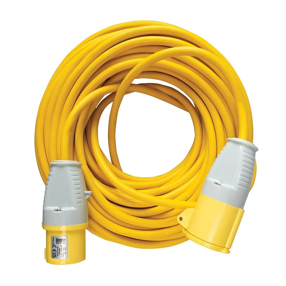 Defender Extension Lead Yellow 2.5mm2 16A 25m - 0