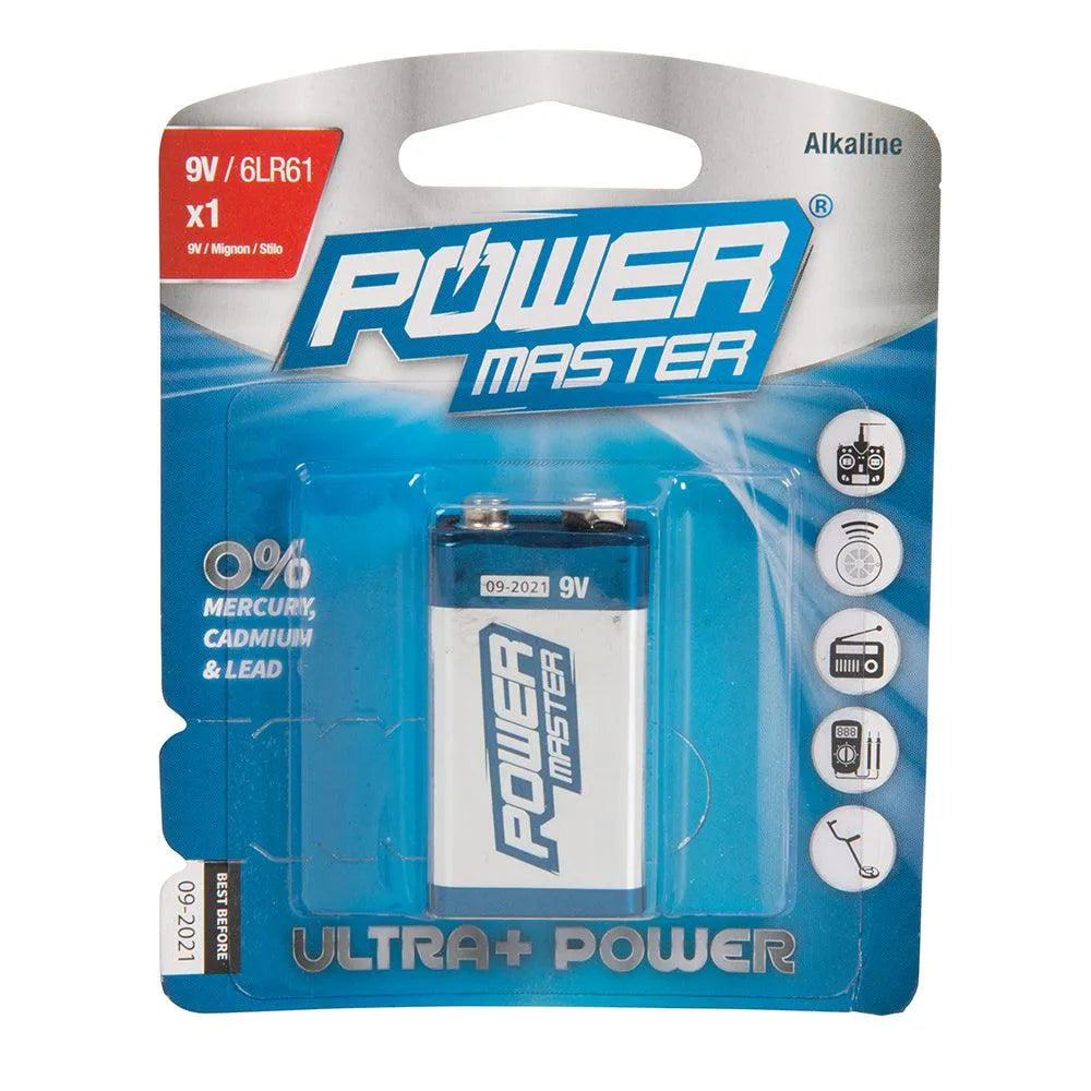 Powermaster 9V Super Alkaline Battery 6LR61 - 0