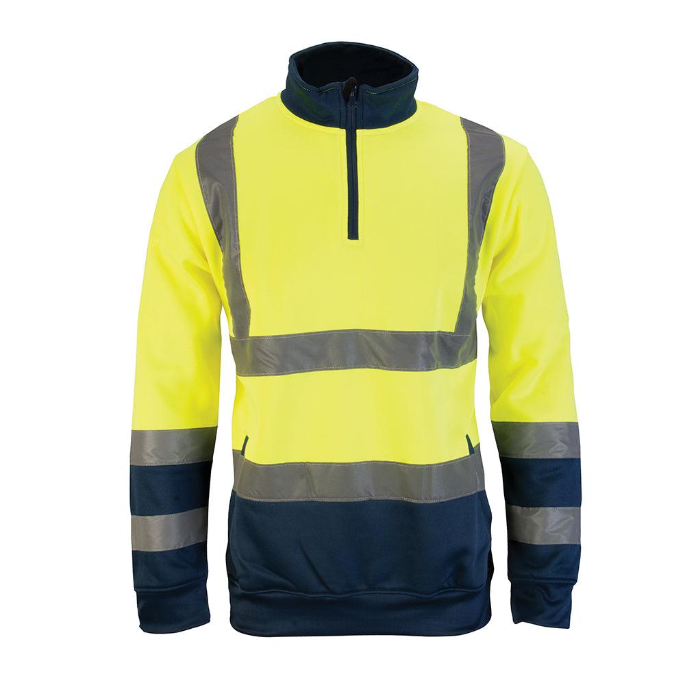 Tough Grit Hi-Vis 2-Tone Sweatshirt Yellow/Navy