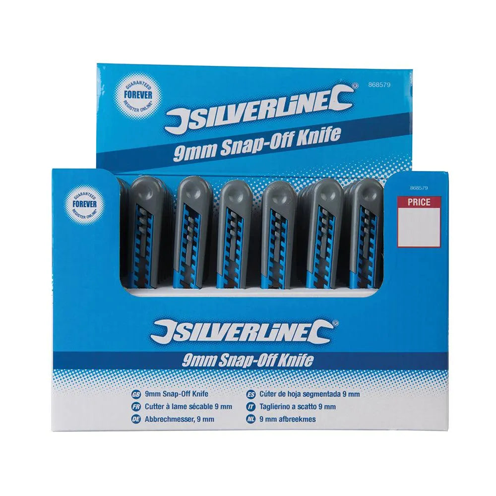 Silverline 9mm Snap-Off Knife Display Box 48pce - 0