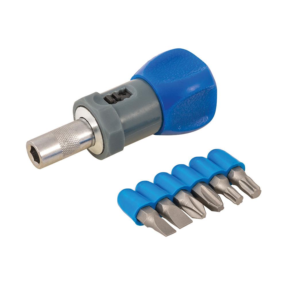 Silverline Stubby Ratchet Screwdriver Set 7pce