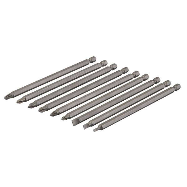 Silverline Extra-Long Power Bit Set 9pce