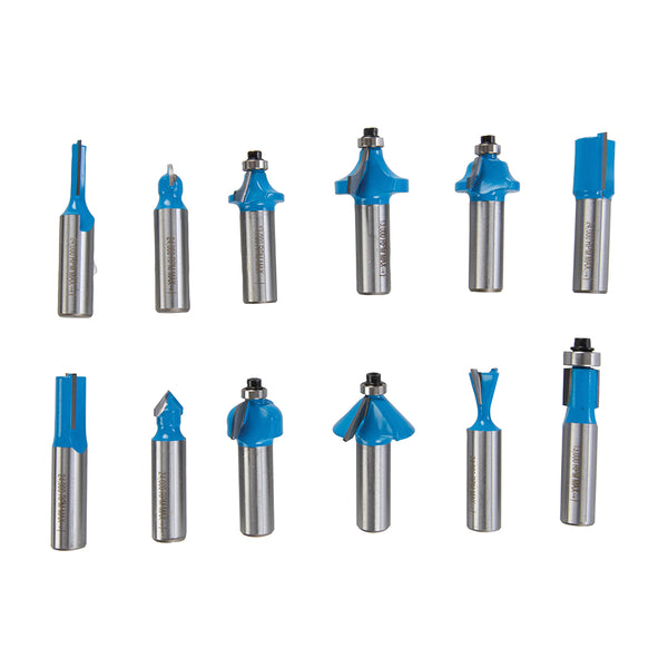 Silverline 12mm TCT Router Bit Set 12pce