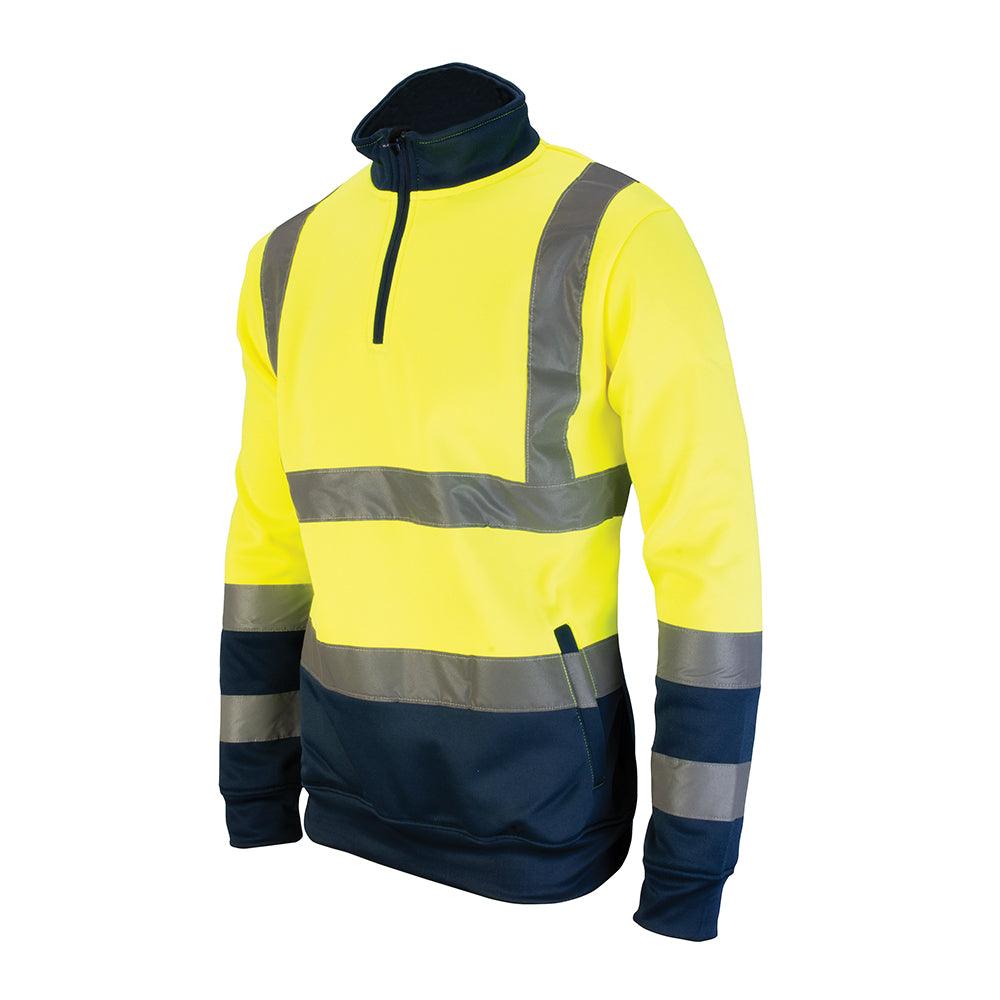 Tough Grit Hi-Vis 2-Tone Sweatshirt Yellow/Navy