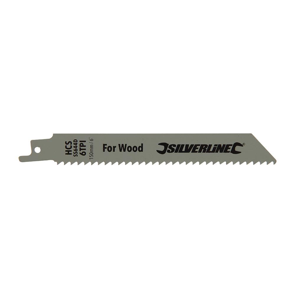 Silverline Recip Saw Blades for Wood 5pk - 0