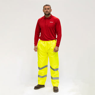 Hi-Vis Elastic Trousers Yellow