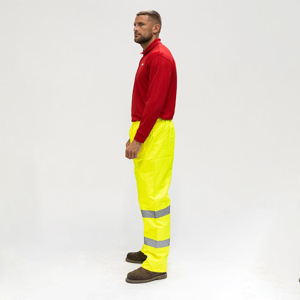 Hi-Vis Elastic Trousers Yellow - 0