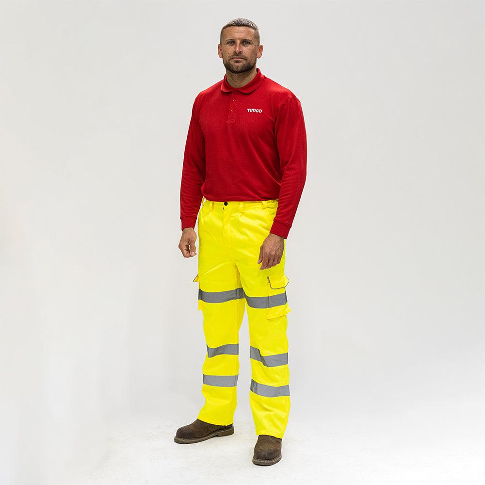 Hi-Vis Elastic Trousers Yellow