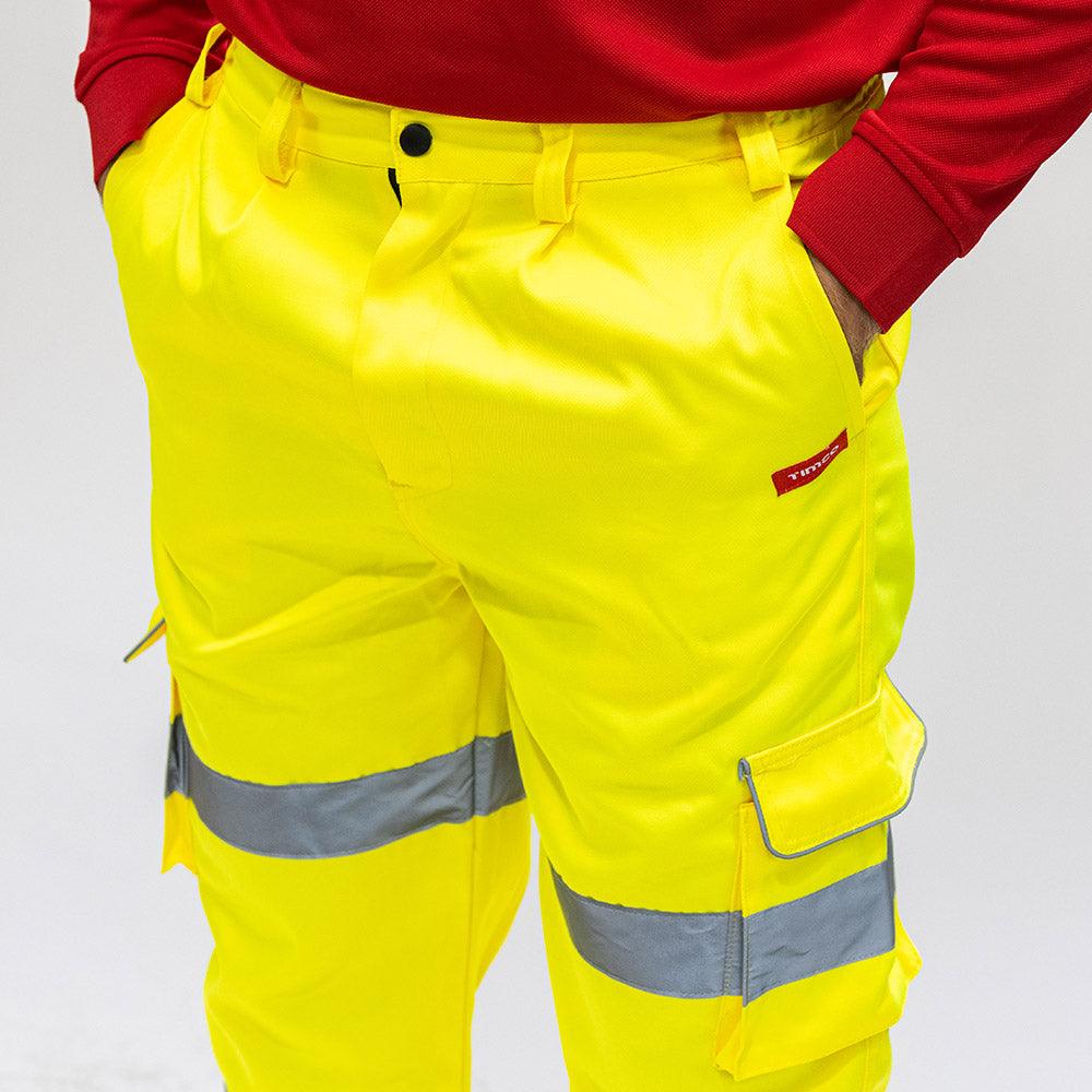 Hi-Vis Elastic Trousers Yellow