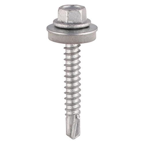 TIMCO Self-Drilling Light Section Screws Exterior Silver with EPDM Washer - 0