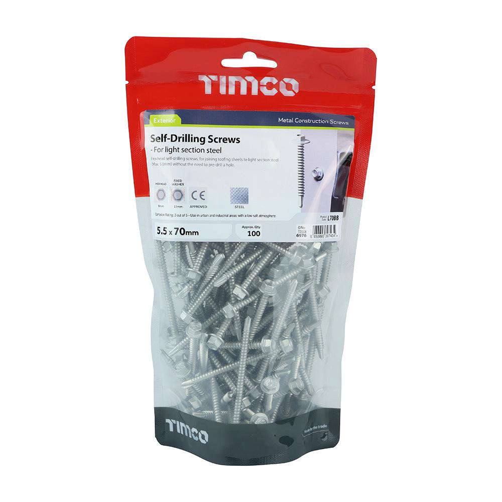 TIMCO Self-Drilling Light Section Screws Exterior Silver - 0