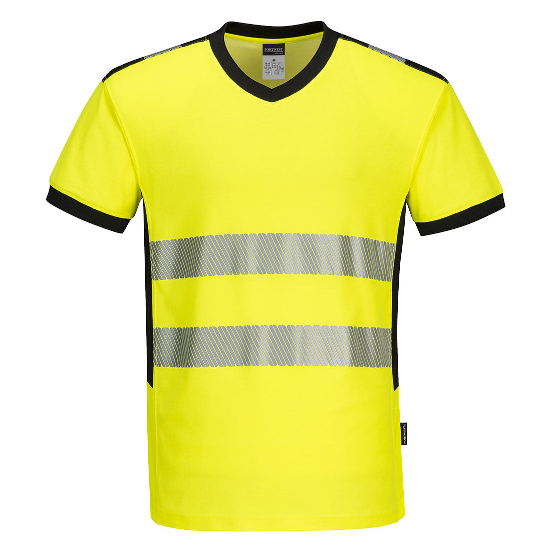 PW3 Hi-Vis V-Neck Mesh Insert T-Shirt S/S - 0