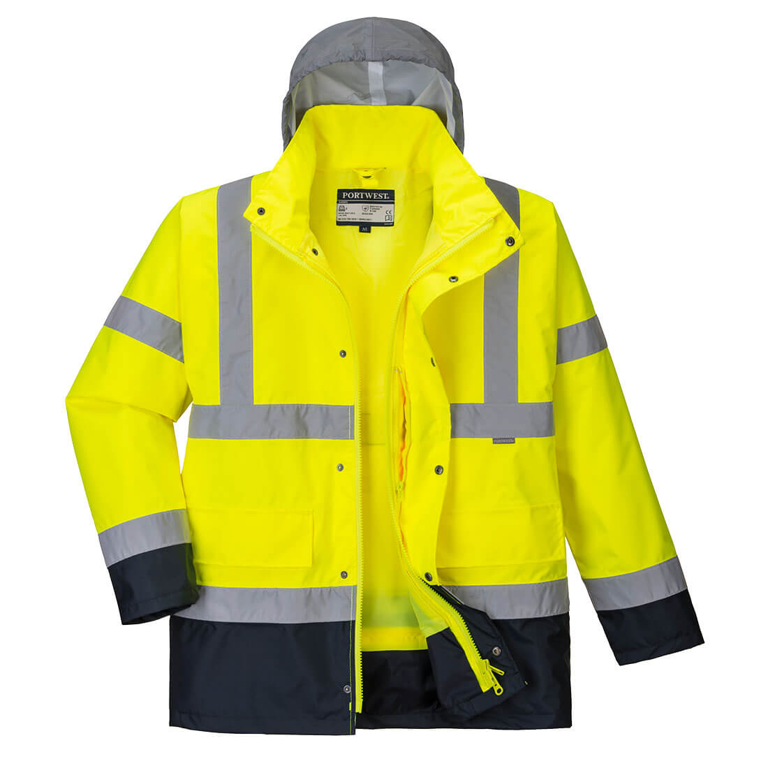 Hi-Vis 4-in-1 Contrast Traffic Jacket - 0