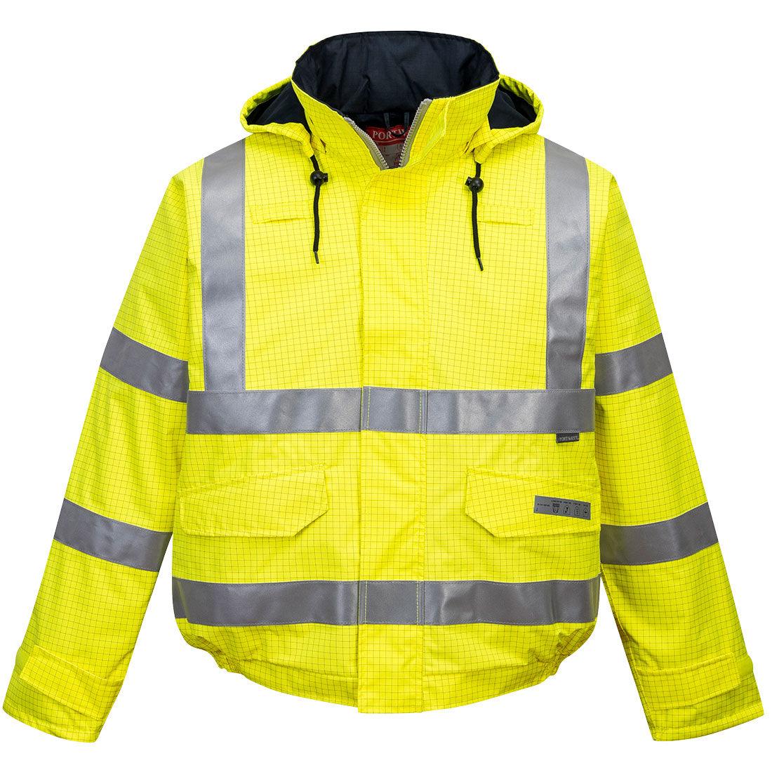 Bizflame Rain Hi-Vis Antistatic FR Bomber Jacket - 0