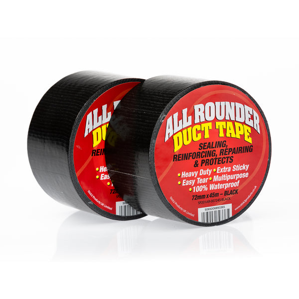 All Rounder Waterproof Duct Gaffer Tape - Black, Silver & White STICK2