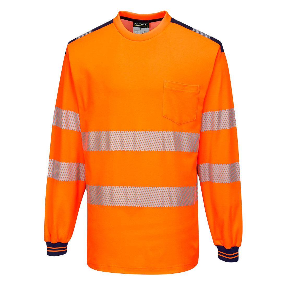 PW3 Hi-Vis Cotton Comfort T-Shirt L/S - 0