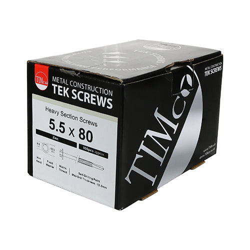 TIMCO Self-Drilling Heavy Section Silver Screws with EPDM Washer