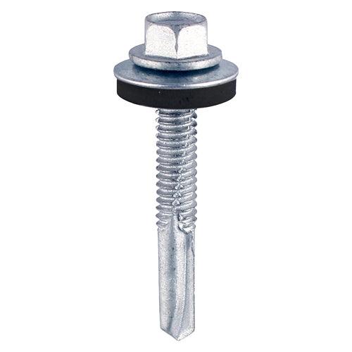 TIMCO Self-Drilling Heavy Section Silver Screws with EPDM Washer - 0