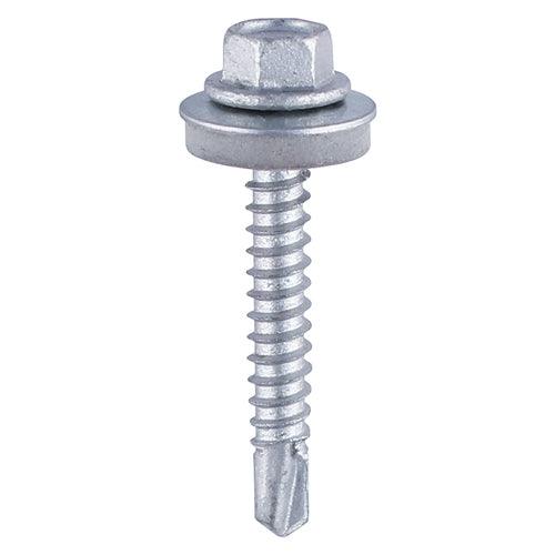 TIMCO Self-Drilling Heavy Section Silver Screws with EPDM Washer