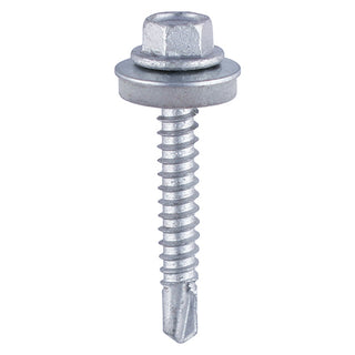 TIMCO Self-Drilling Heavy Section Silver Screws with EPDM Washer