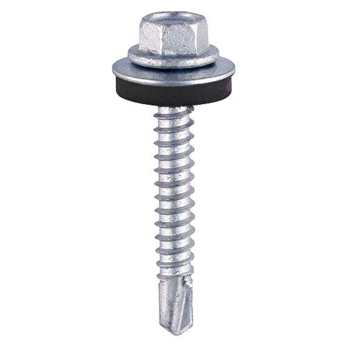 TIMCO Self-Drilling Light Section Silver Screws with EPDM Washer - 0