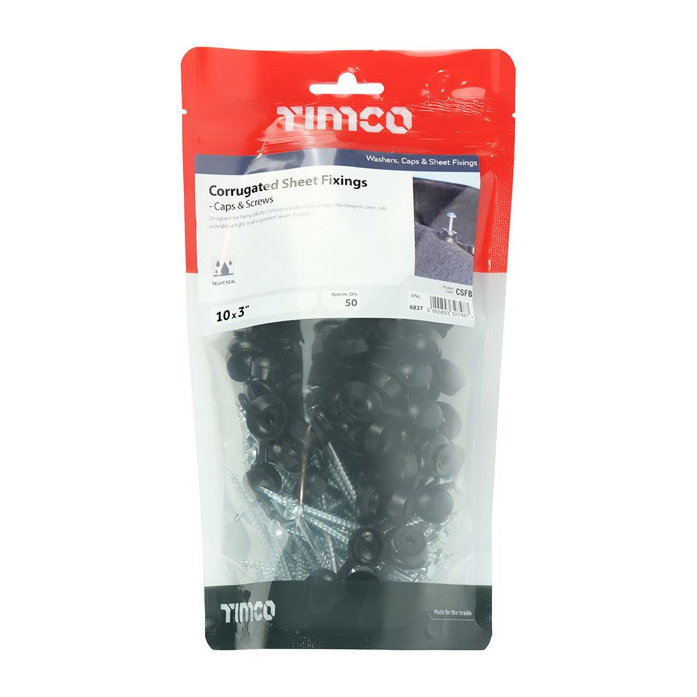 TIMCO Corrugated Sheet Fixings Black - 0