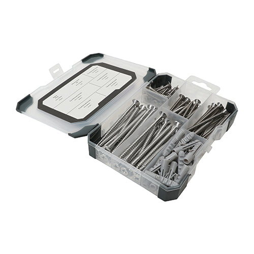 TIMCO Screws, Plug & Drill Bit A2 Stainless Steel Mixed Tray