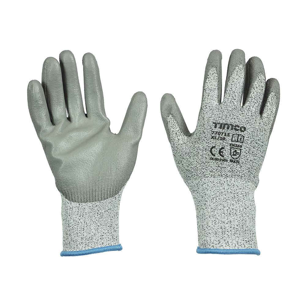 High Cut C Glove PU HPPE Fibre