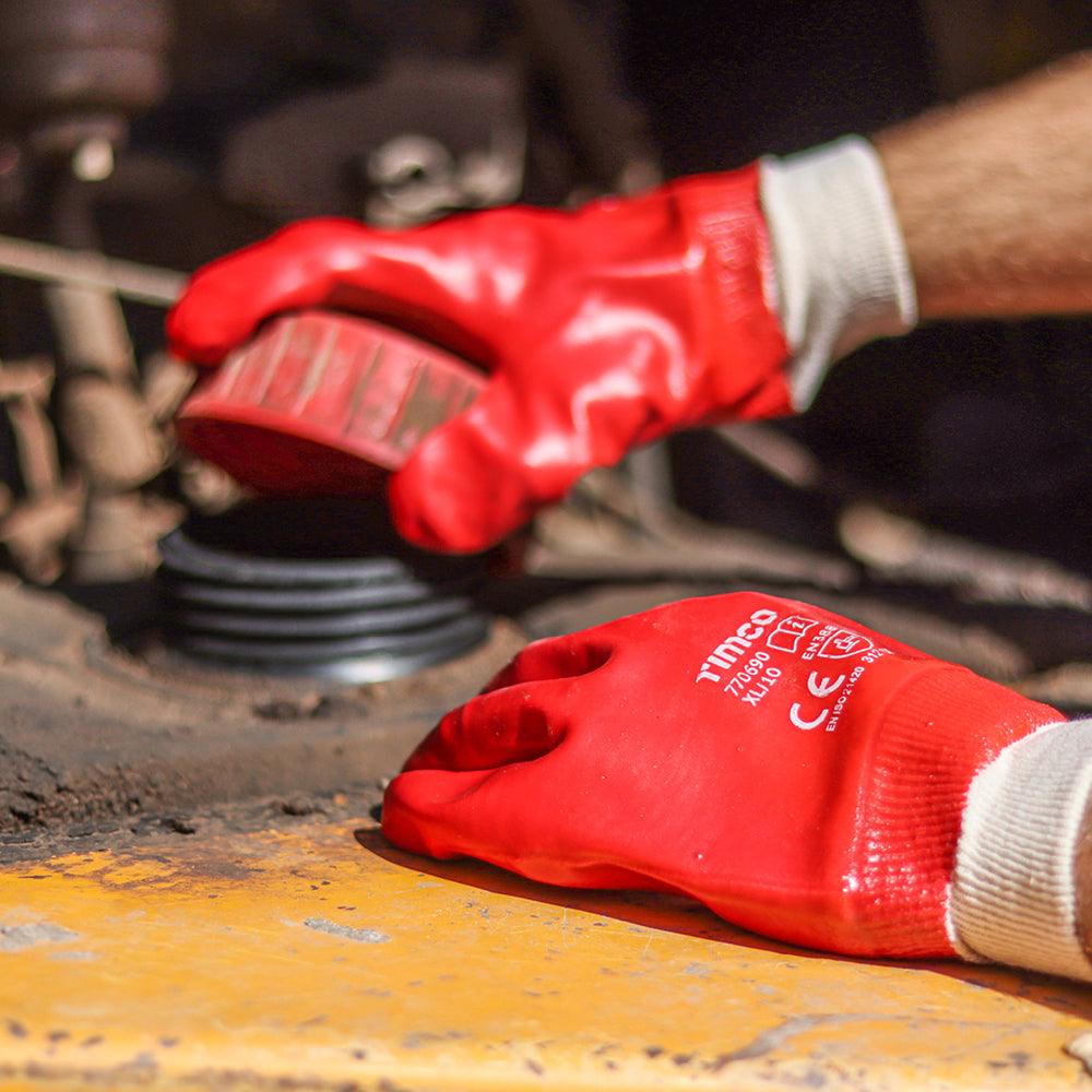 PVC Coated Gauntlets Cotton