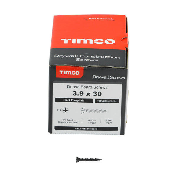 TIMCO Drywall Reduced Countersunk Black Dense Board Screws