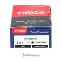 TIMCO Twin-Threaded Countersunk Silver Woodscrews