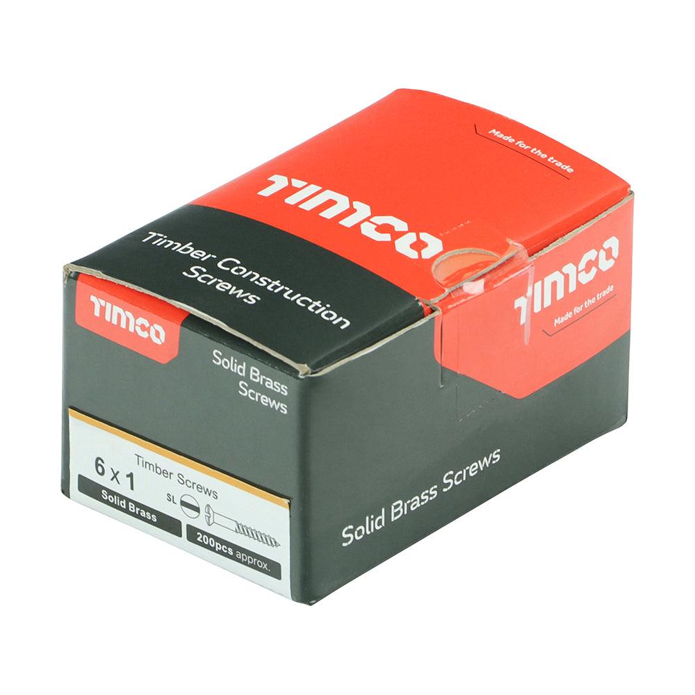 TIMCO Solid Brass Round Head Woodscrews